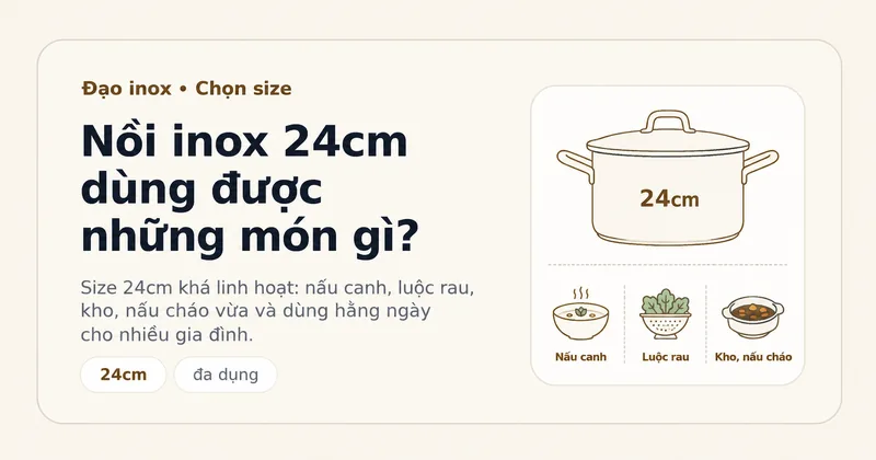 Nồi inox 24cm dùng được những món gì?